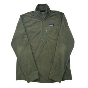 Patagonia Men's Micro Fleece Oakes Quarter Zip Pullover Green Size Small